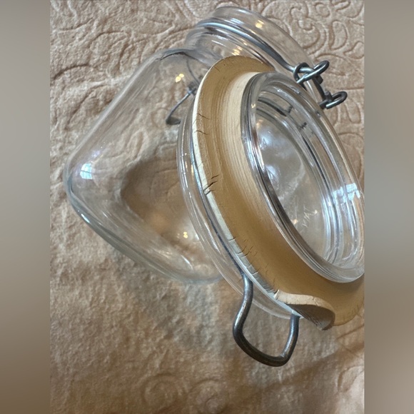 Vintage Glass Jar Per Alimenti Vetri Di Fidenza Made in Italy W/Lid 1/2 L Clear - Picture 6 of 7